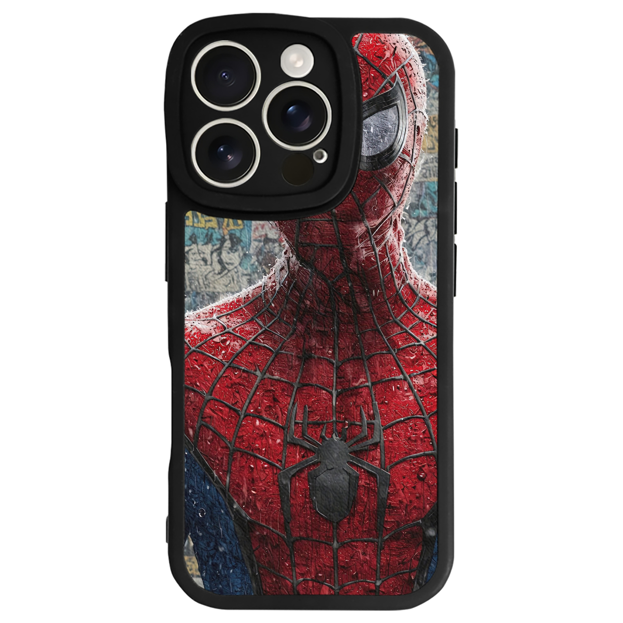 （画像用） Spider Man スパイダーマン 【iPhone 16シリーズ対応】シリコンスマホケース（レザー調） 材質：シリコン